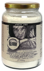 Coconut flour in a glass jar 900 grams