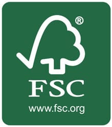 Papel ecológico con la marca de calidad FSC utilizado en la impresora Coma bien, eso le hace bien