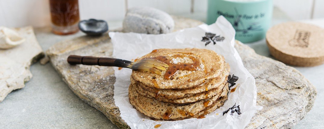 Gluten-free pancakes with coconut oil and coconut fiber - Amanprana Recipe