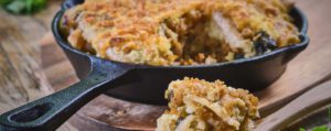 Vegetarian Mac and Cheese with seitan for protein