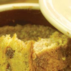 feestelijke broodpudding met kokosolie