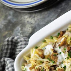 Gratin van penne met seitan