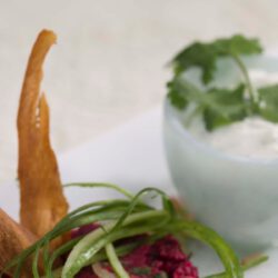 Indian grilled vegetables with raita