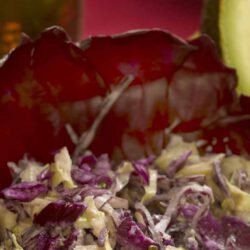 Salade de chou rouge a la mayonnaise d'avocat