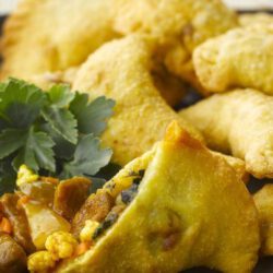 Samosa au seitan au piment doux