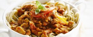 Vegetarische spaghetti Bolognese recept: met vegetarisch gehakt van seitan