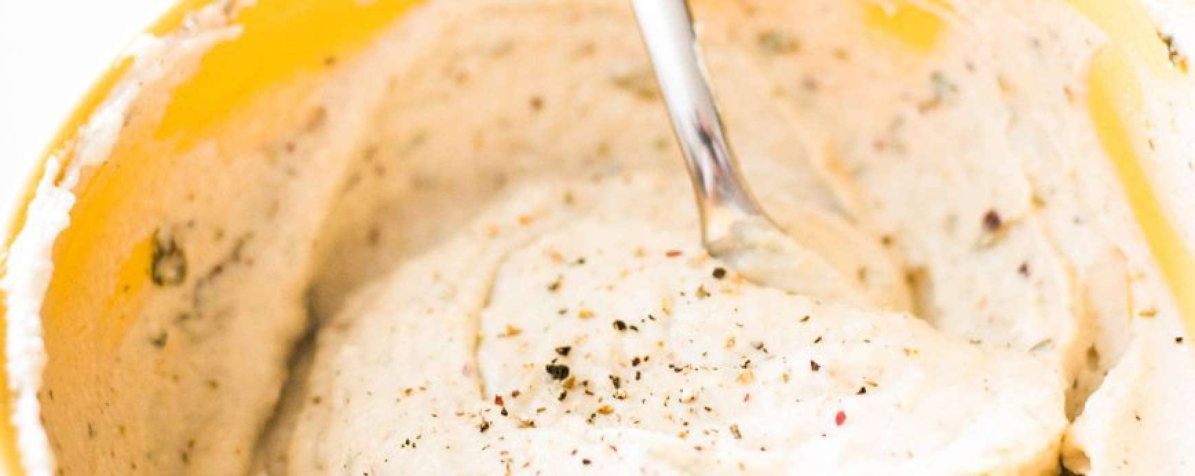 Vegan herb cheese recipe made from cashew nuts.